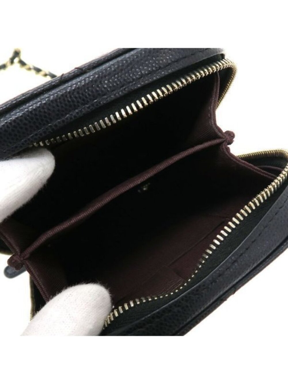 Chanel Quilted Caviar Chain Messenger Bag - Picture 2 of 9